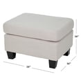 thumbnail image 3 of Franklin Linen Fabric Ottoman, 3 of 6