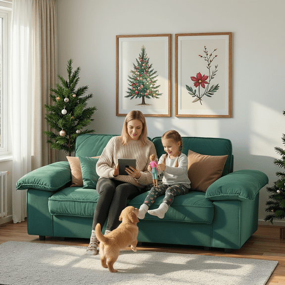 LiviNest 78.74 Inch Green Velvet Sofa: Compact 2-Seater Loveseat with Hidden Storage - Modern Space-Saving Couch for Small Apartments & Studio Living Rooms