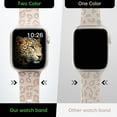 thumbnail image 4 of ALMNVO Leopard Engraved Bands Compatible with Apple Watch Bands iWatch Band 41mm 40mm 38mm 49mm 45mm 44mm 42mm Women, Silicone Embossed Sport Strap for iWatch Series 9 8 7 6 5 4 3 2 1 Ultra SE, 4 of 13