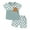 Blue, variant on Bagilaanoe Baby Boy Summer Outfit Shorts Sets Short Sleeve T-Shirts Shorts Toddler Kids Checkerboard Print Clothes 0-4T