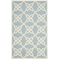 thumbnail image 2 of SAFAVIEH Cambridge Kayleah Geometric Wool Area Rug, Blue/Ivory, 5' x 8', 2 of 7