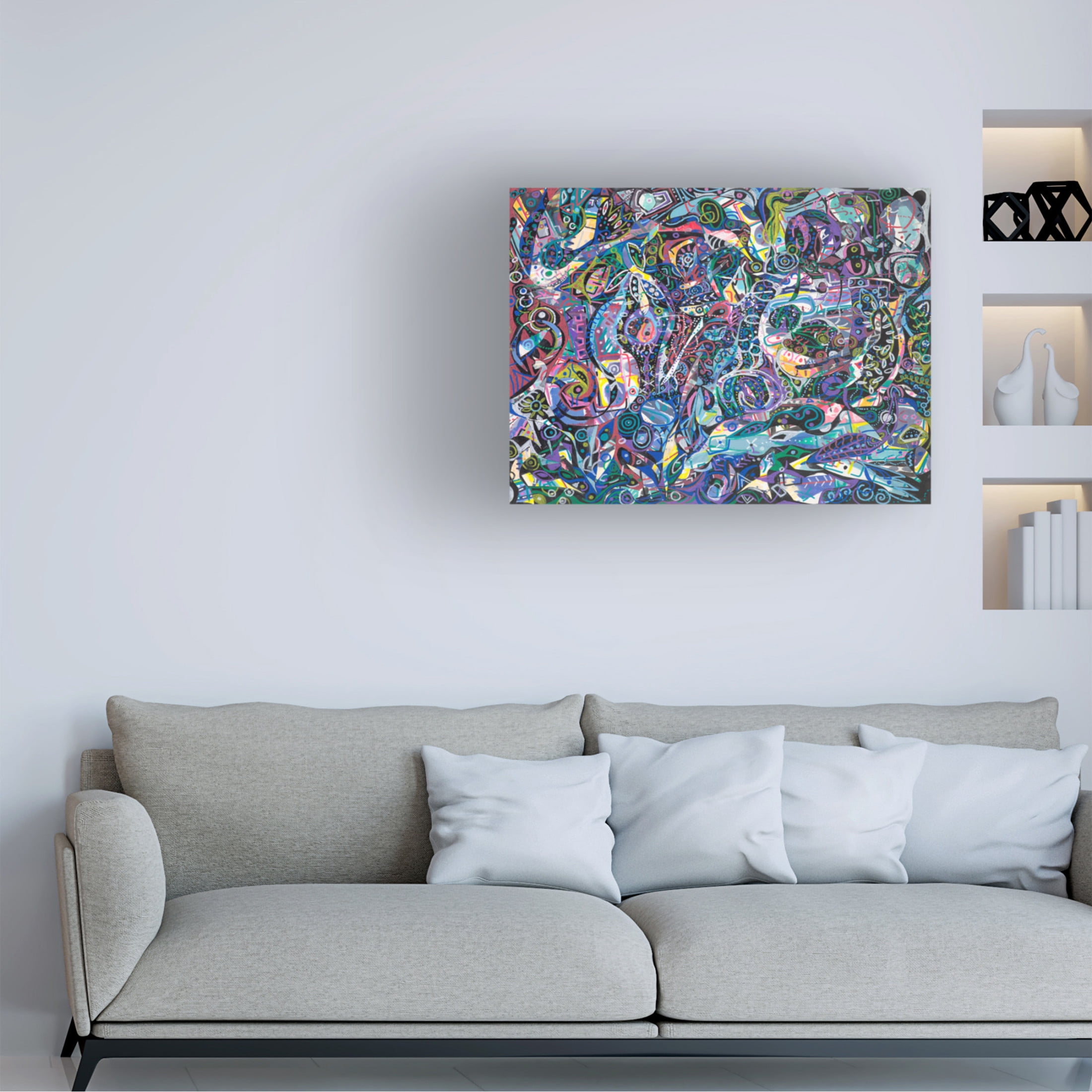 Canvas Wall Art - Ellen Kossoff 'Ocean Peace' Wall Art for Living Room, Bedroom, or Office Décor by Trademark Fine Art - 47 x 35 Inches
