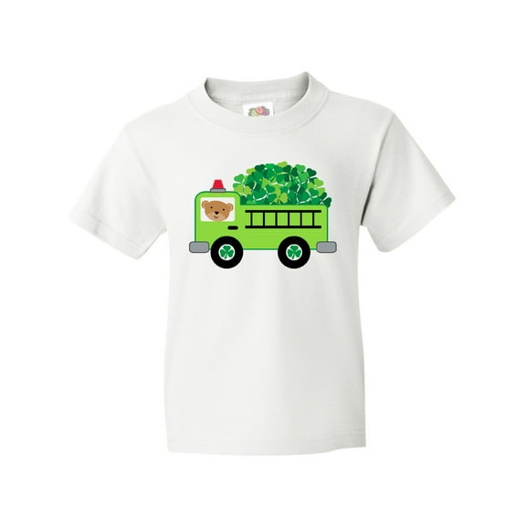 Inktastic Irish St Patricks Day Fire Truck Youth T-Shirt