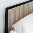 thumbnail image 5 of Plank+Beam Solid Wood Scandinavian Queen Bed Frame with Headboard, Platform Bed for Adults, Black/Blonde, 5 of 8