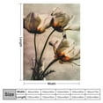 thumbnail image 4 of JEUXUS Brown Rustic Floral Flower Blanket Gifts - Soft and Durable Fleece Blanket White, 4 of 6