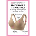 thumbnail image 5 of Comfort Choice Women's Plus Size Underwire Microfiber T-Shirt Bra, 5 of 6