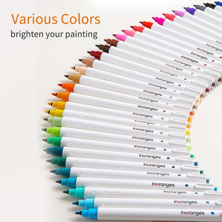 NiArt 10-Pack Glitter Marker Highlighter Pens, Chisel Fine Tip