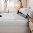 thumbnail image 5 of Homewish Minimalist Dog Zipper Full Size Comforter Sets with Fitted Sheet and 2 Pillowcases,Vintage Animal Zipper Bedding Set,Black White Gray,Light Gray Reversible,4pcs, 5 of 8