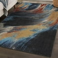 thumbnail image 3 of Luxe Weavers Multicolor Abstract 8x10 Area Rug, Artistic Black Stain-Resistant Family Room Carpet, 3 of 5