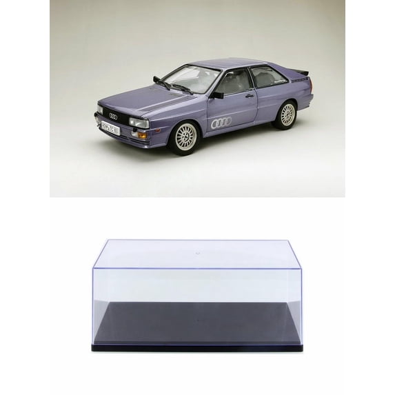 Diecast Car w/Display Case - 1983 Audi Quattro Coupe, Purple - Sun Star 4163 - 1/18 scale Diecast Model Toy Car