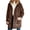 Brown-1, variant on Faux Suede Long Jacket for Women Vintage Fur Leather Coat Fleece Sherpa Lined Winter Warm Button Down Outwear