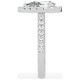 thumbnail image 6 of Unique Moments Lab Grown 2.50 ct Pear Halo Diamond Engagement Ring 14K White Gold, 6 of 7