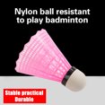 thumbnail image 3 of 1pcs Pink Imitation Nylon Ball Durable Badminton Outdoor Plastic Nylon Practice Game Training Use pink, 3 of 6