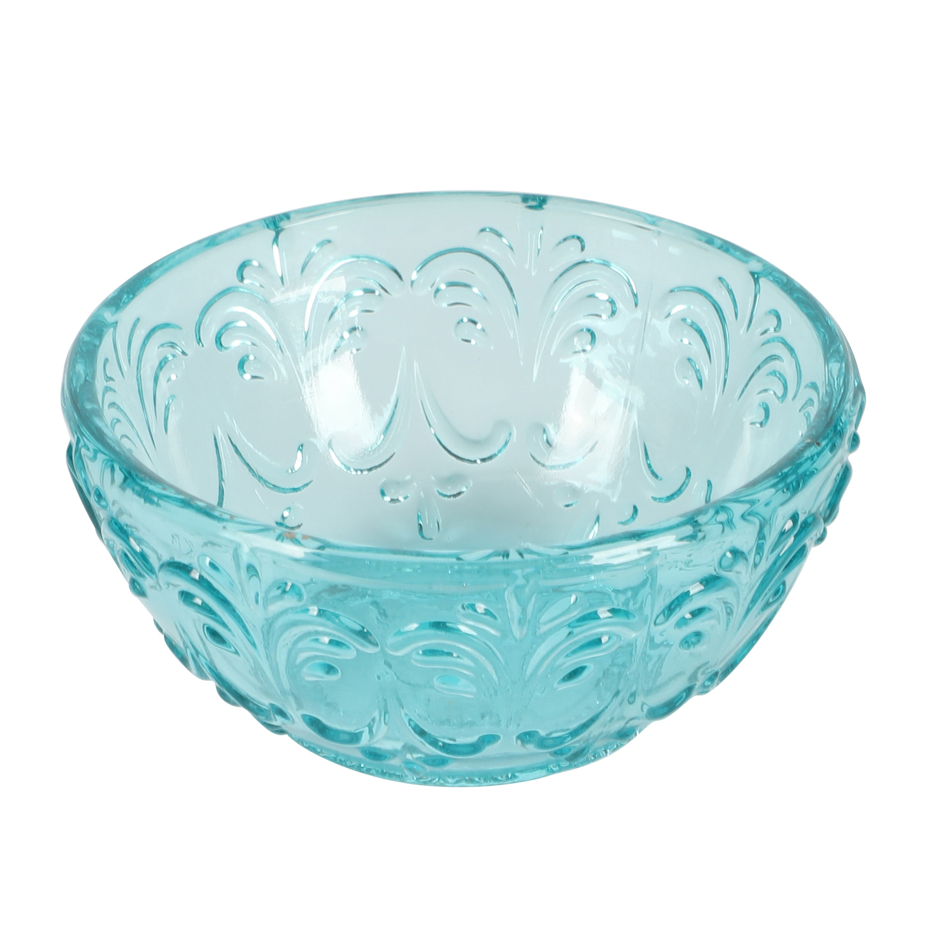(4 pack) The Pioneer Woman Glass Dip Bowl, Teal
