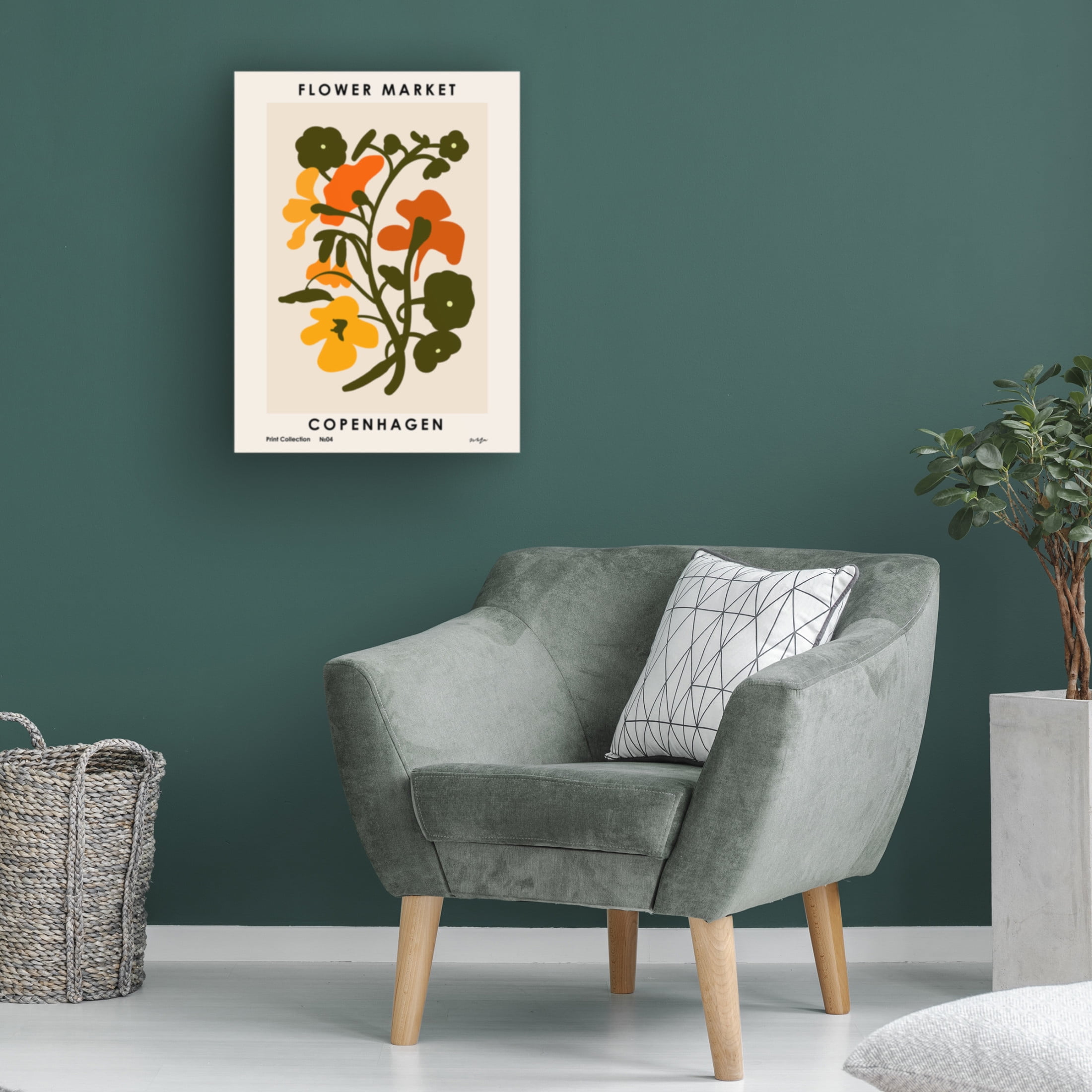 Trademark Fine Art NKTN  Flower Market. Copenhagen Canvas Wall Art