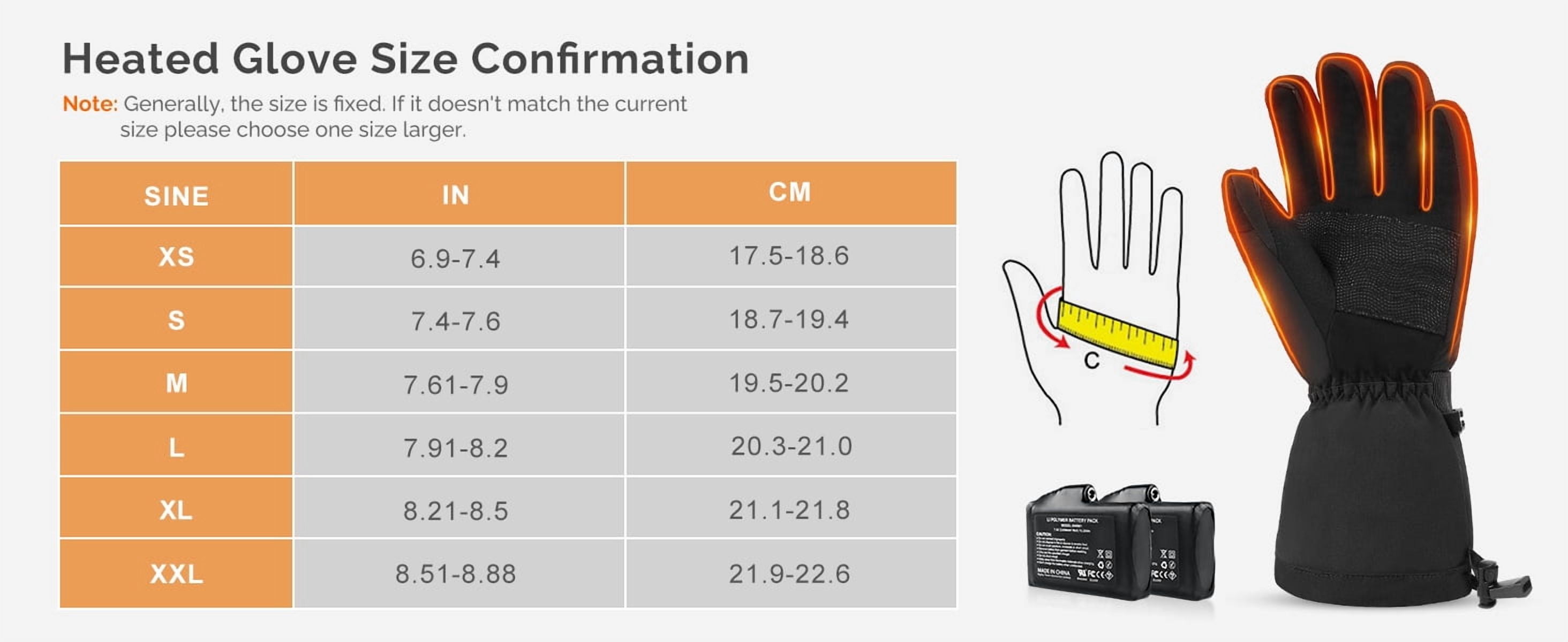 SAVIOR HEAT Heated Gloves for Men & Women - 3 Heat Levels, Rechargeable 7.4V 2200mAh, Touchscreen Water-Resistant, Ideal for Skiing, Snowboarding, Hiking, Outdoor Work