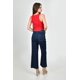 thumbnail image 3 of Jeans culotte con bolsillos frontales Juvenil, 6859 (Mezclilla tono oscuro) azul oscuro 1, 3 of 4