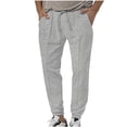 thumbnail image 2 of BXINGOHAI Men's Sweatpants cotton Lounge Open Bottom Athletic Workout Pants with Pockets Today Gray,M, 2 of 6