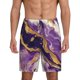 thumbnail image 1 of Fotbe Purple Gold Marble Swirls Pantalones Cortos de Pijama para Hombre, Ropa de Dormir, Pantalones de Pijama Cortos para Hombre-XX-Large, 1 of 6