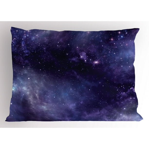 Eggplant Pillow Sham Sky with the Open Space Star ...