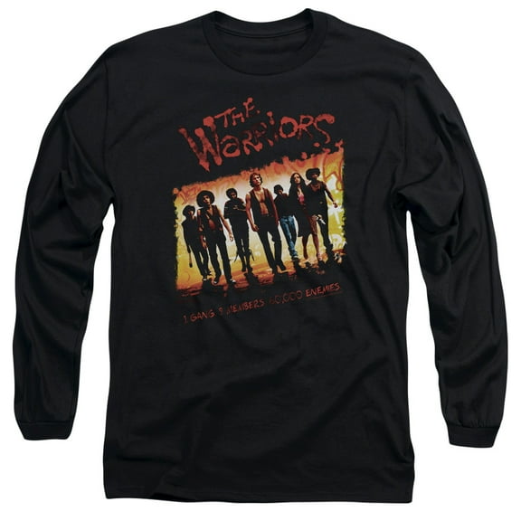 Warriors One Gang Long Sleeve Adult 18/1 T-Shirt Black
