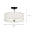 thumbnail image 3 of 43675BK Kichler Lighting Shailene - 3 light Semi-Flush Mount - 14 inches wide-Black Finish, 3 of 9