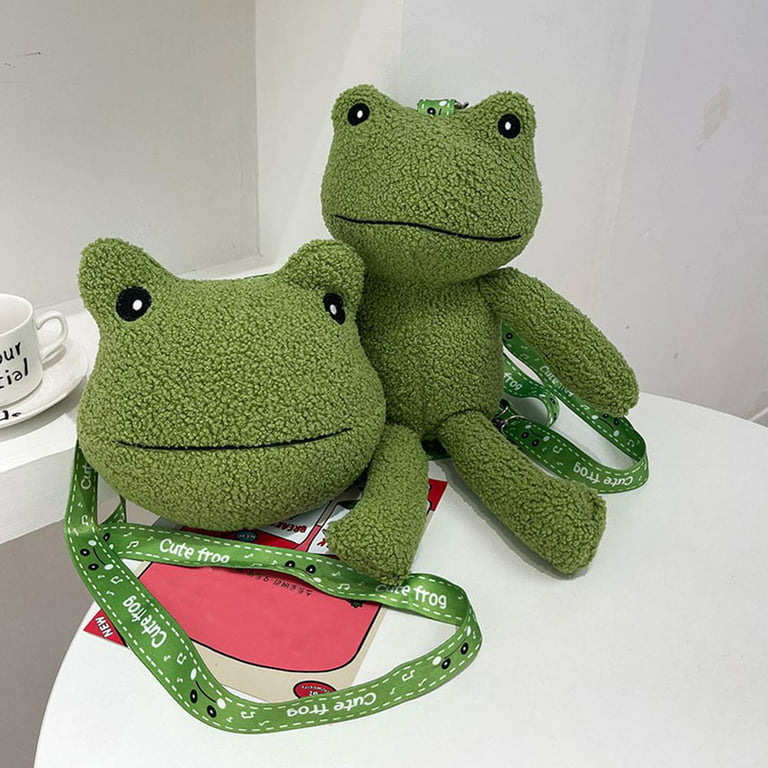 Cartoon For Doll Plush Bag Shoulder Bag Cute Green For Frog