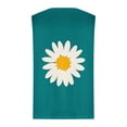 thumbnail image 3 of Camisetas para Mujeres Flores Plantas Impresión Suelta Cuello Redondo Top sin Mangas, Camisetas de Verano para Mujeres, 3 of 5