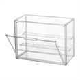 thumbnail image 1 of Vitrina de Acrílico Transparente, Estante de Exhibición de 3 Niveles, Vitrina de Protección Apilable con Puerta Magnética para Figuras de Acción, 1 of 5