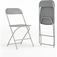 thumbnail image 4 of SSyao Set of 2 Plastic Folding Chairs - 650 LB Weight Capacity Lightweight Stackable Folding Chair-Grey, 4 of 10