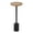 Natural, variant on Kate and Laurel Xyler Round Wood and Metal Drink Table, 10 x 10 x 24, Walnut Brown Wood and Antique Brass, Mid-Century Plant Pedestal Table for Storage and Display