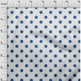 thumbnail image 2 of oneOone Polyester Lycra Blue Fabric Polka Dots Dots Sewing Craft Projects Fabric Prints By Yard 56 Inch Wide, 2 of 4