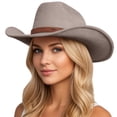 thumbnail image 1 of Chapeau de Cowboy Western Classique pour Usage Quotidien et Style à la Mode avec Design à Bord Unique, 1 of 5