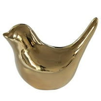 Modern Accent Table Decor Ceramic Gold Bird Figurine Statue Ornament
