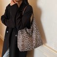 thumbnail image 6 of HUISZJ Leopard Print Shoulder Bag, Women Top Handle Bag, Large Capacity Tote Bag Simple Commuting Bag for Work Travel Outdoor (Beige), 6 of 10