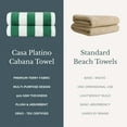 thumbnail image 2 of Casa Platino 4 Pack Caban Stripe Beach Towel Set, Oversized Beach Towel 36"x72", Fast Drying & Light Weight, Beach Towels - Green, 2 of 8