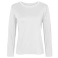 thumbnail image 4 of felwors Womens Crewneck Long Raglan Sleeve Sweatshirt Relaxed Fit Pullover Tops White, XXXL, 4 of 8