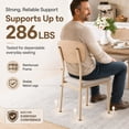 thumbnail image 4 of SESSLIFE 5 Pieces Dining Table Set, Modern Kitchen Table and 4 Chairs for Breakfast Small Spaces, Natural and Beige, 4 of 10