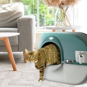 Omega Paw Premium Roll 'N Clean Self Cleaning Litter Box, Large, Green