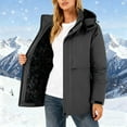 thumbnail image 4 of Ruimatai Women's Winter Hooded Parka Coat Long Sleeve Casual Jacket with Zipper Buttons Pockets for Daily Comfort Warmth, 4 of 7
