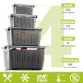 thumbnail image 3 of LUXEAR 4 Pack Vegetable Storage Containers for Fridge, Fruit Container with Lids &Removable Colander Large Fridge Organizer BPA-free for Fruit Vegetable, Berry, Meat Storage keep Fresh Longer Gray, 3 of 12