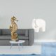 thumbnail image 2 of Escultura De Elefante De Resina De Mesa, Figura Decorativa De Animal Dorado, Adorno Para Oficina, Dormitorio, Sala De Estar, Armario, Estantería, Regalo Coleccionable, 2 of 8