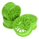 thumbnail image 2 of 4 piezas de neumáticos de cubo de rueda de coche de carreras resistentes de 2,05 pulgadas de diámetro, regalo, pieza de reparación, rueda RC Verde, 2 of 9