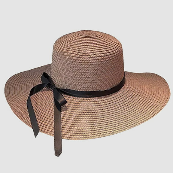 Wancir Women's Wide Brim Sun Hat UPF50 Bohemian Style with Adjustable Chin Strap for Beach/Outdoor