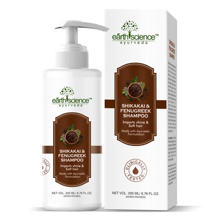 Earth Science Ayurveda Shikakai & Fenugreek Shampoo, No Sls, Paraben Men Or Women 200 Ml Pack Of 1