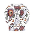 thumbnail image 6 of NOEGOEU 2-9 Years Toddler Boys Girls Halloween Pajamas Kids Long Sleeve Cute Sleepwear Set (Light Gray,6-7 Years), 6 of 6