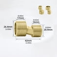 thumbnail image 3 of Leak Resistant Brass Shower Faucet Elbow Connector Versatile Brass Shower Faucet Angles Adapter for Bathroom Renovations, 3 of 8