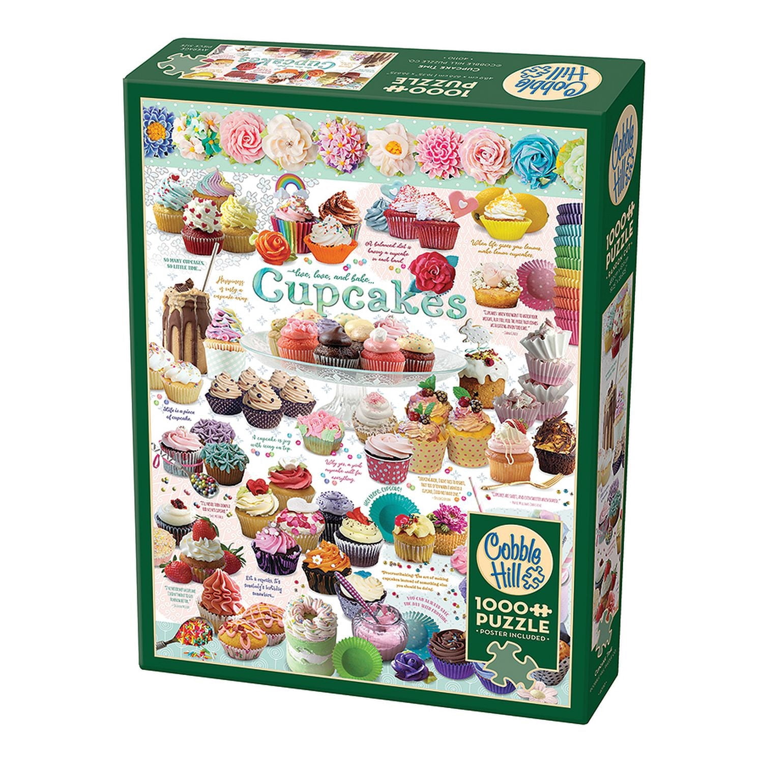 Puzzle Cobble Hill 1000 Pezzi - Fruit And Flutterbies, Poster Incluso, Fatto In USA, Cartone Riciclato - 2
