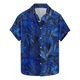 thumbnail image 1 of Camisas Hawaianas de Manga Corta Solapa Impresa Botón Arriba, Casual de Moda para el Ocio Al Aire Libre Y Vacaciones, 1 of 9