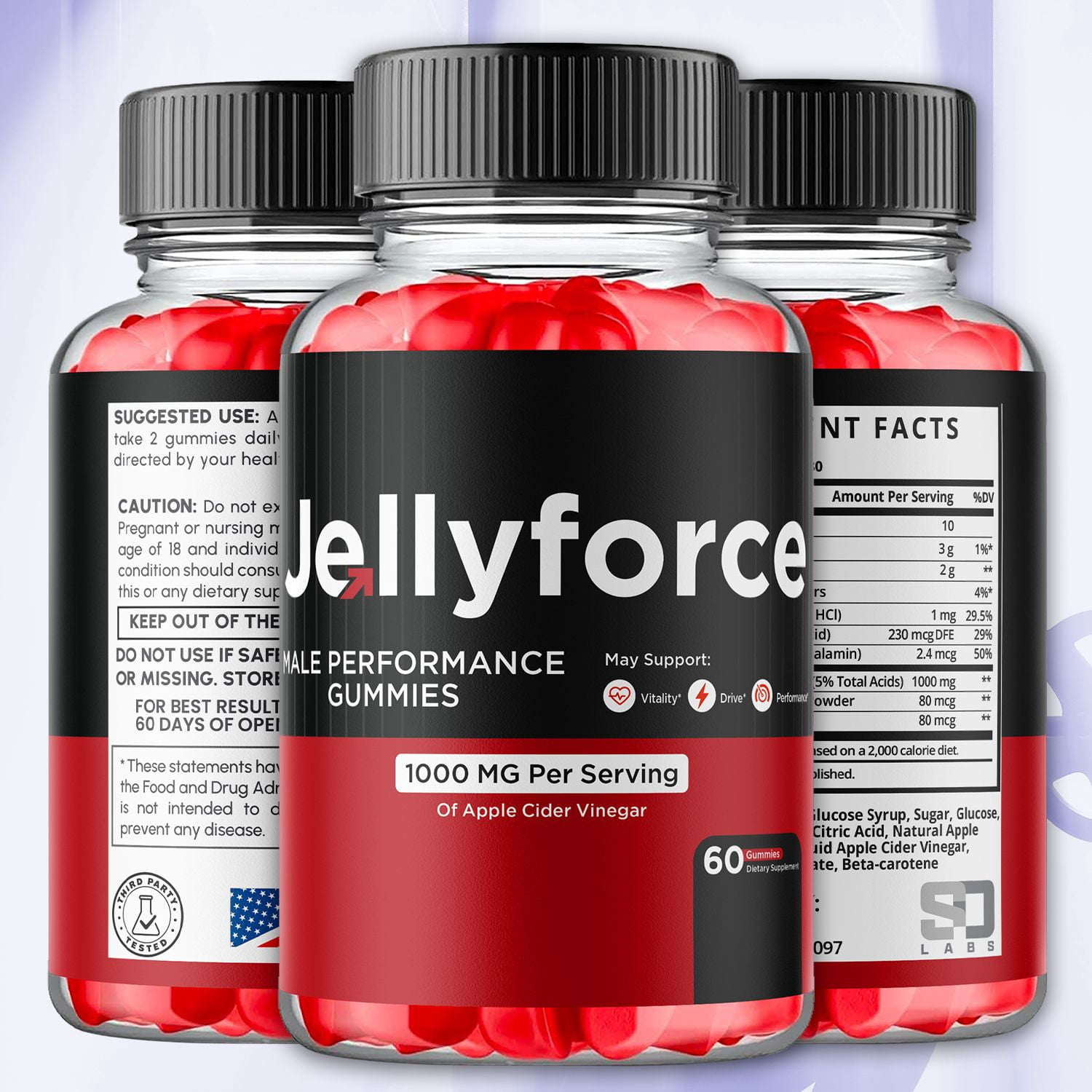 Jellyforce Gummies Advanced Formula All Natural Vitamin Supplement Jelly Force 60 Gummies